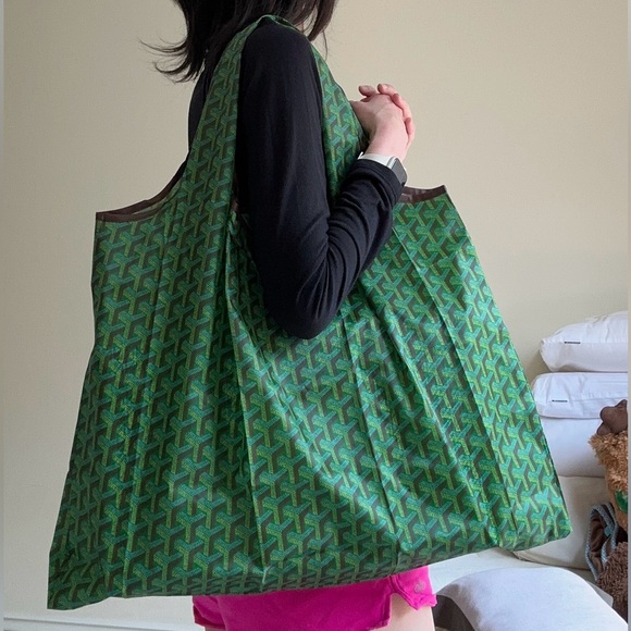 Large Reusable grocery Tote Bag, Eco Friendly Foldable Nylon Tote, Market Bag - Picture 6 of 9
